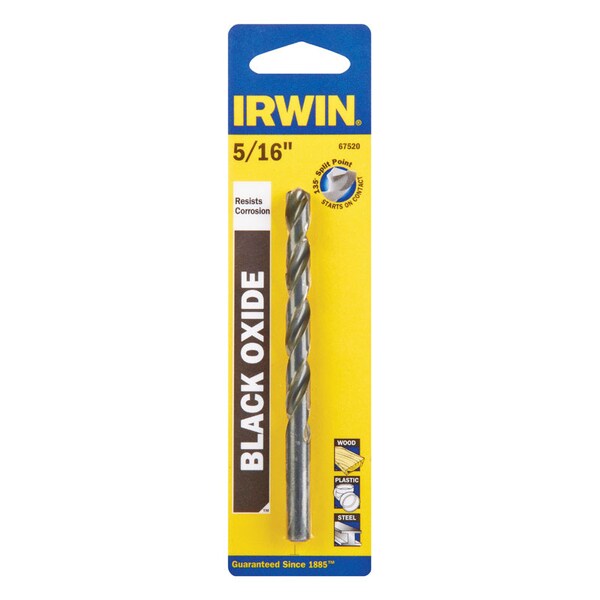 Irwin Irwin 5/16 in. X 4-1/2 in. L High Speed Steel Drill Bit Straight Shank 1 pc 67520 - main